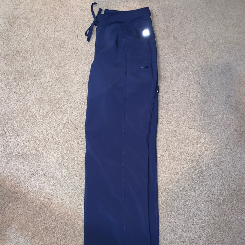 Small TALL Navy Blue Cherokee Infinity Women's Scrub Pants Bottoms -1123 Style-